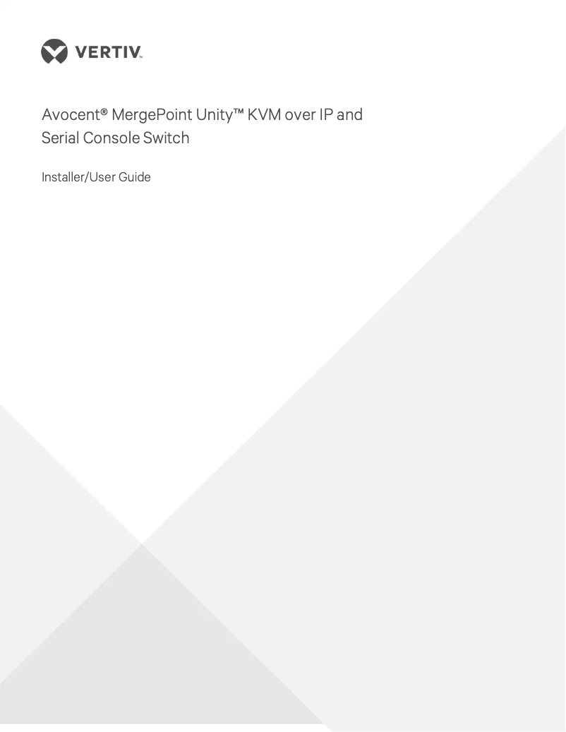 Page 1 de la notice Manuel utilisateur Avocent MergePoint Unity