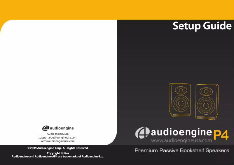 Page n°1 - Manuel utilisateur Audioengine P4 Passive