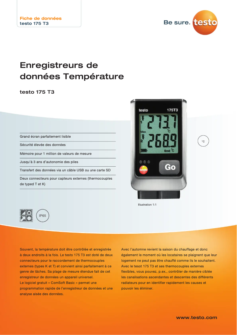 Image de la première page du manuel de l'appareil 175T3