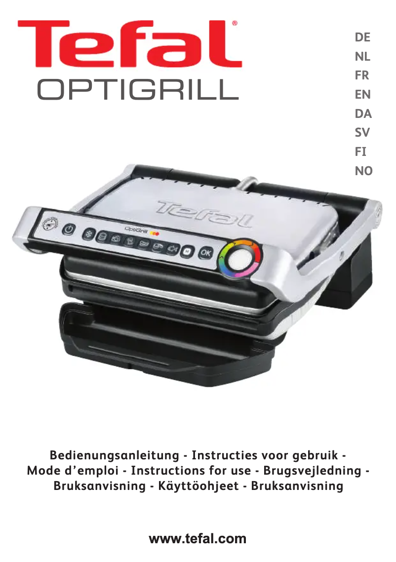Image de la première page du manuel de l'appareil OptiGrill GC705D