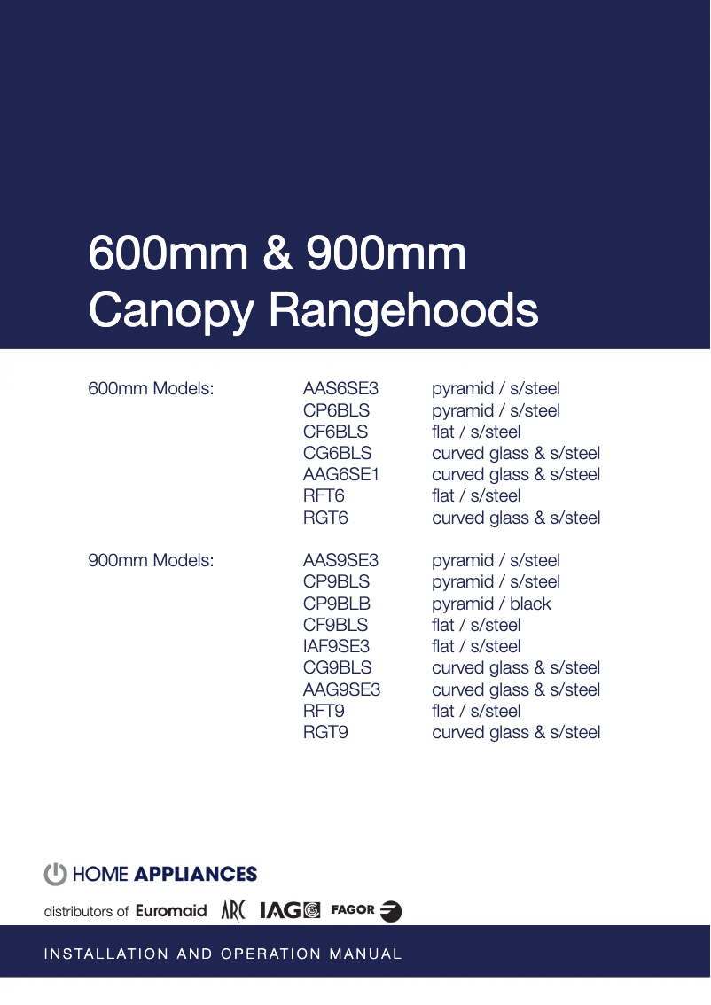 Image de la première page du manuel de l'appareil IAF9SE3