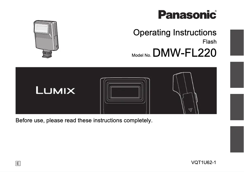 Page 1 de la notice Manuel utilisateur Panasonic DMW-FL220E