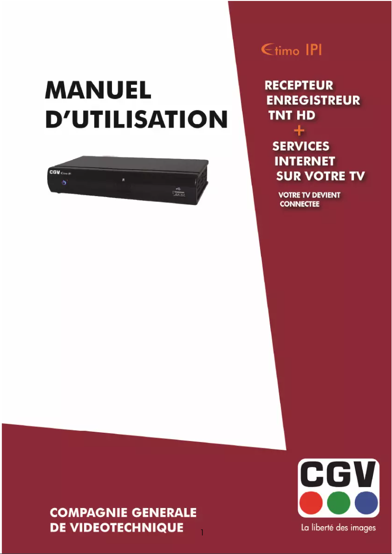 Page n°1 - Manuel utilisateur CGV Etimo IPI