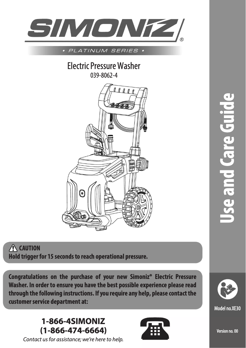 Página 1 del manual Manual de usuario Simoniz 039-8062-4