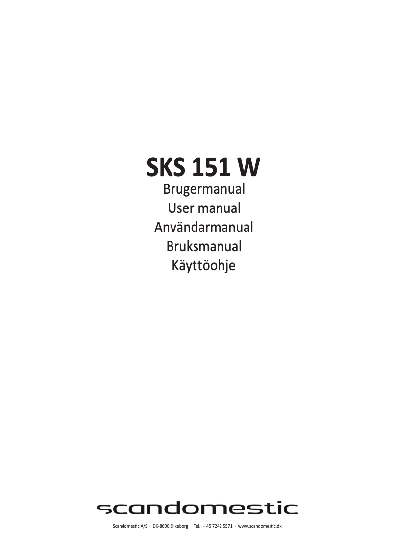 Page n°1 - Manuel utilisateur Scandomestic SKS 151 W