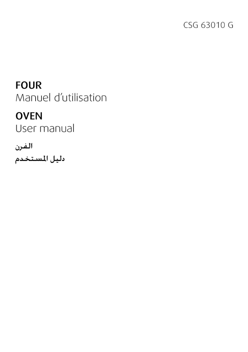 Image de la première page du manuel de l'appareil CSG 63010 GS