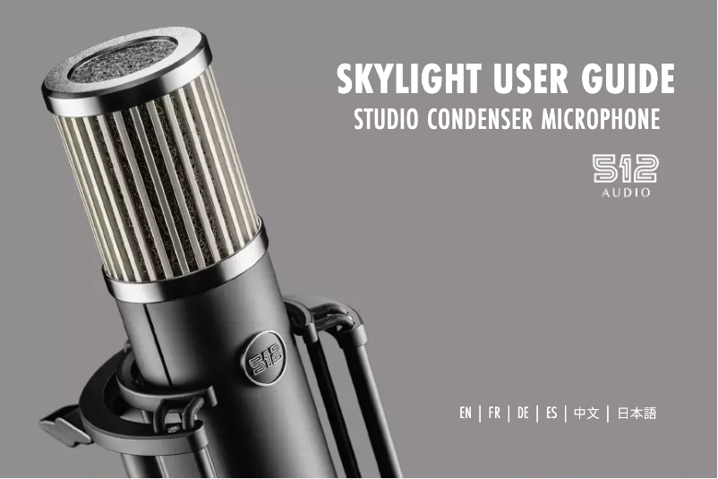 Page n°1 - Manuel utilisateur 512 Audio Skylight