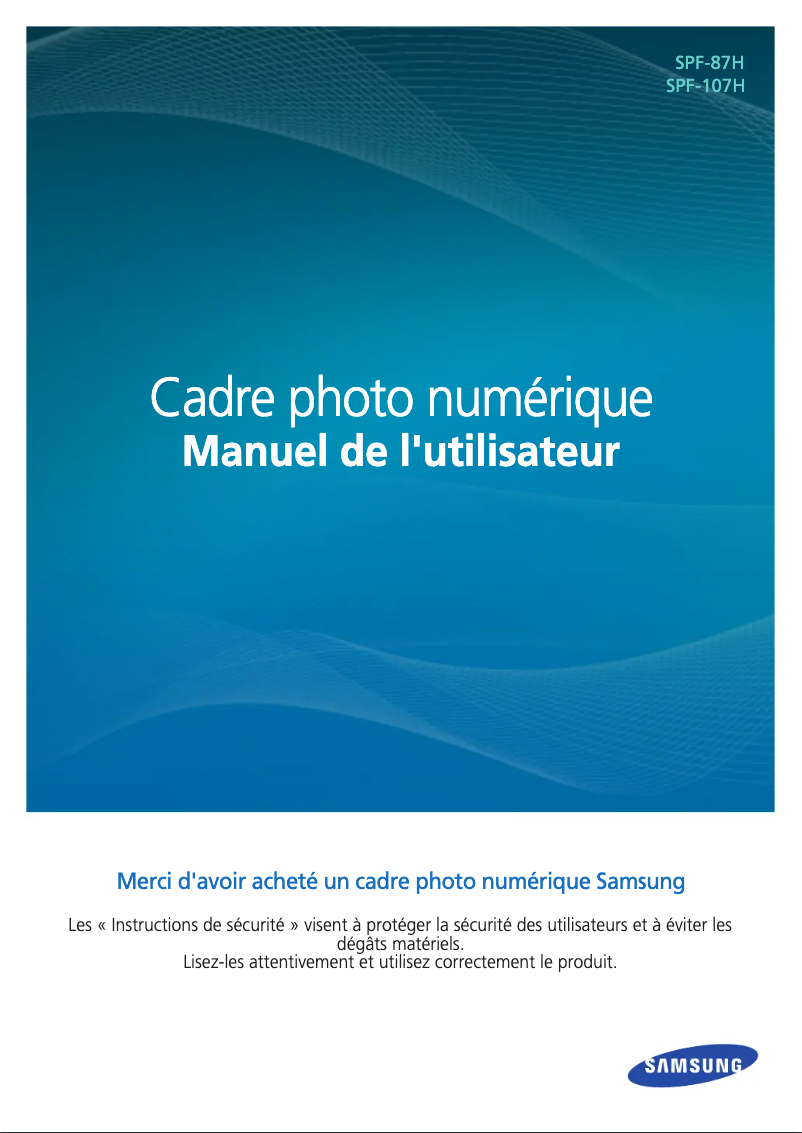 Page 1 de la notice Manuel utilisateur Samsung SPF-107H