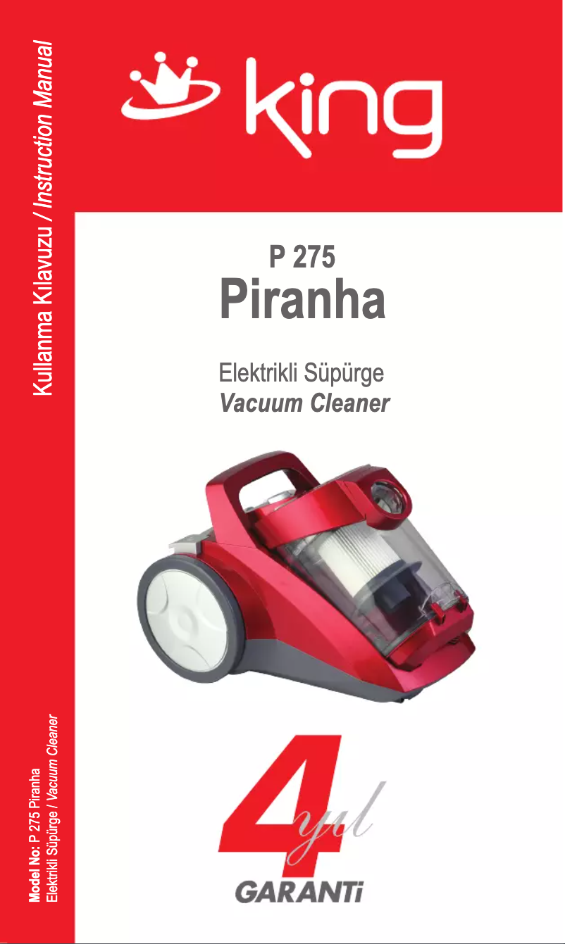 Page 1 de la notice Manuel utilisateur King P-275