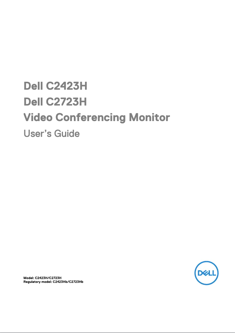 Page n°1 - Manuel utilisateur Dell C2723H