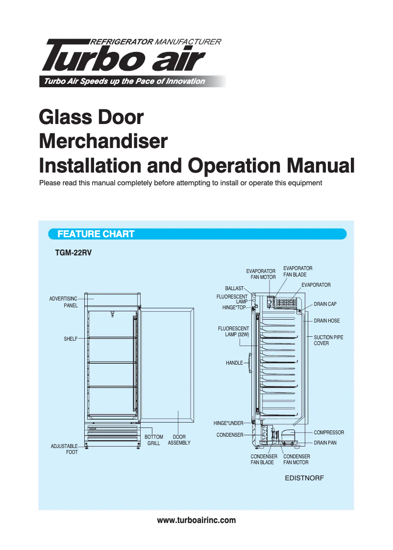 Imagen de la primera página del manual del dispositivo TGM-22RVB