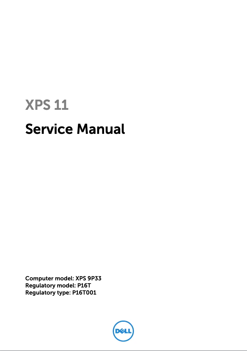 Page 1 de la notice Manuel utilisateur Dell XPS 9P33