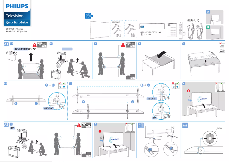 First page image of the manual for 50PUS8507