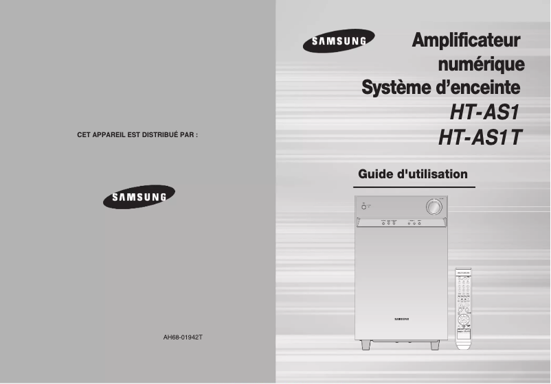 Page n°1 - Manuel utilisateur Samsung HT-AS1