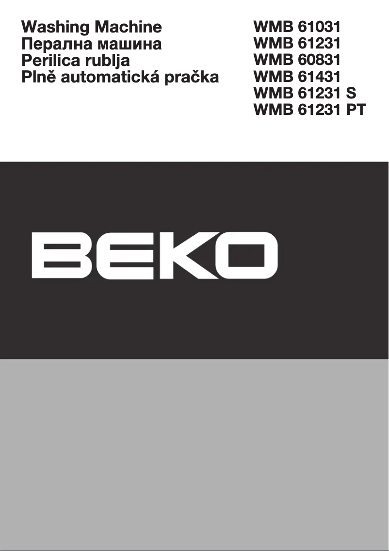 Page 1 de la notice Manuel utilisateur Beko WMB 61231 S