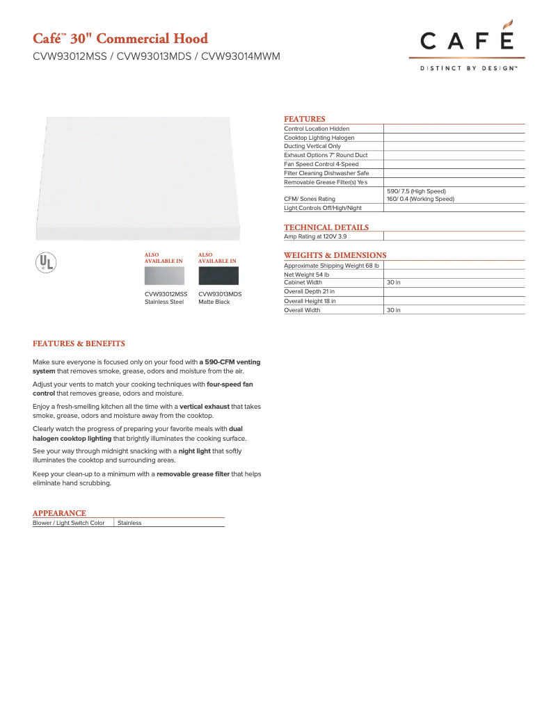 Image de la première page du manuel de l'appareil CVW93014MWM