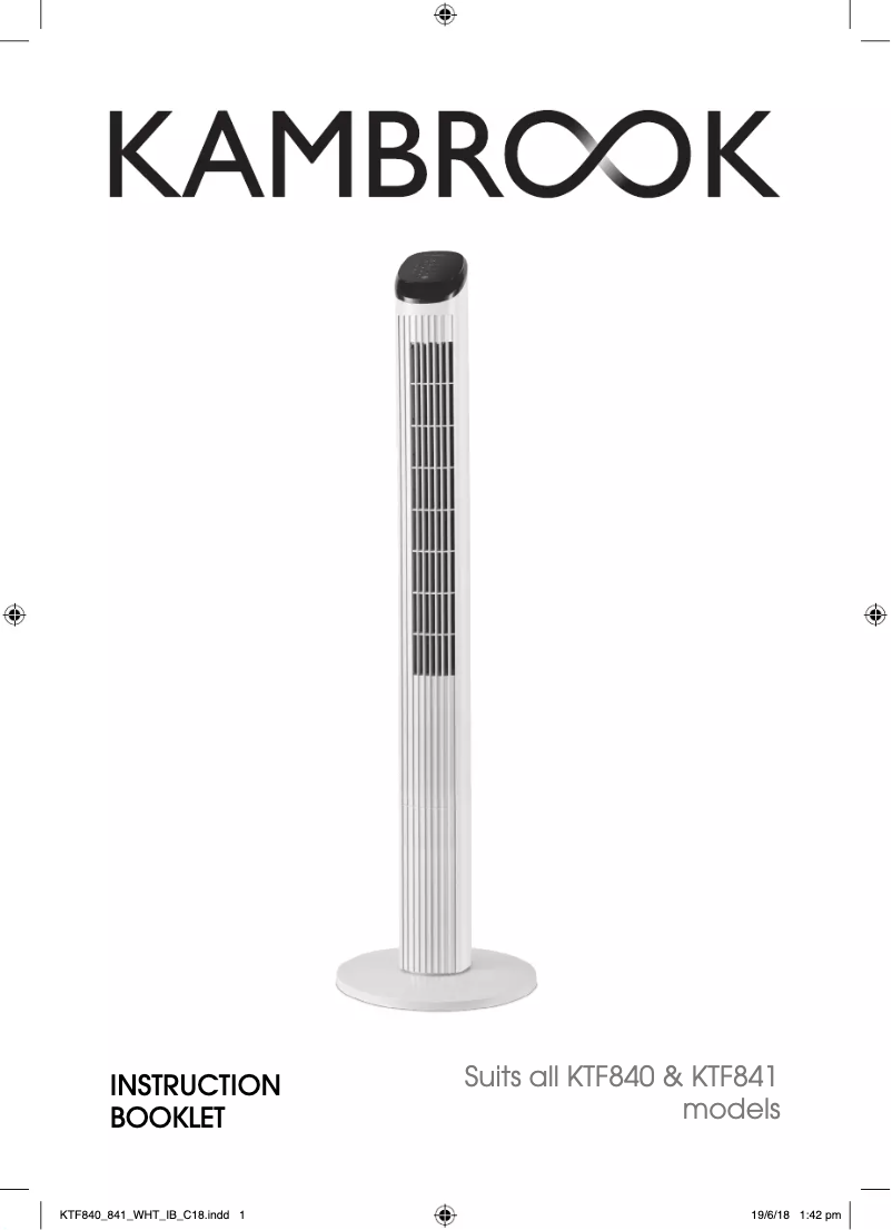 Page 1 de la notice Manuel utilisateur Kambrook KTF841