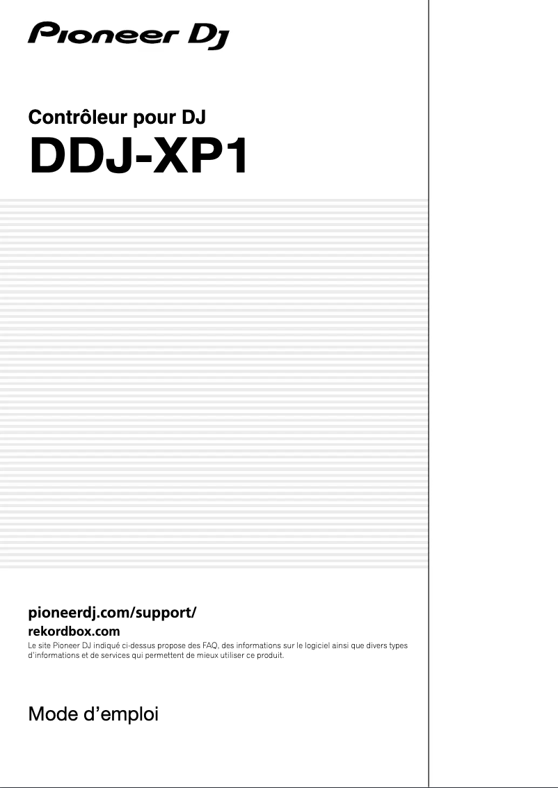 Image de la première page du manuel de l'appareil DDJ-XP1