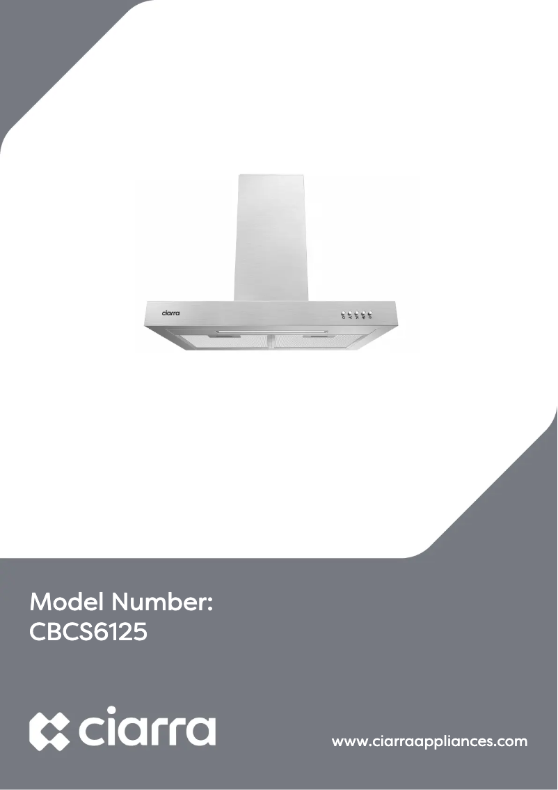 Page 1 de la notice Manuel utilisateur Ciarra CBCS6125