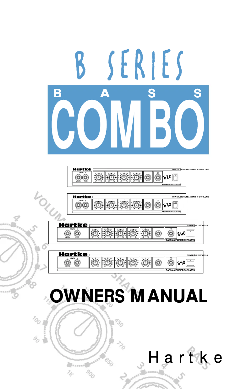 Page n°1 - Manuel utilisateur Hartke B90