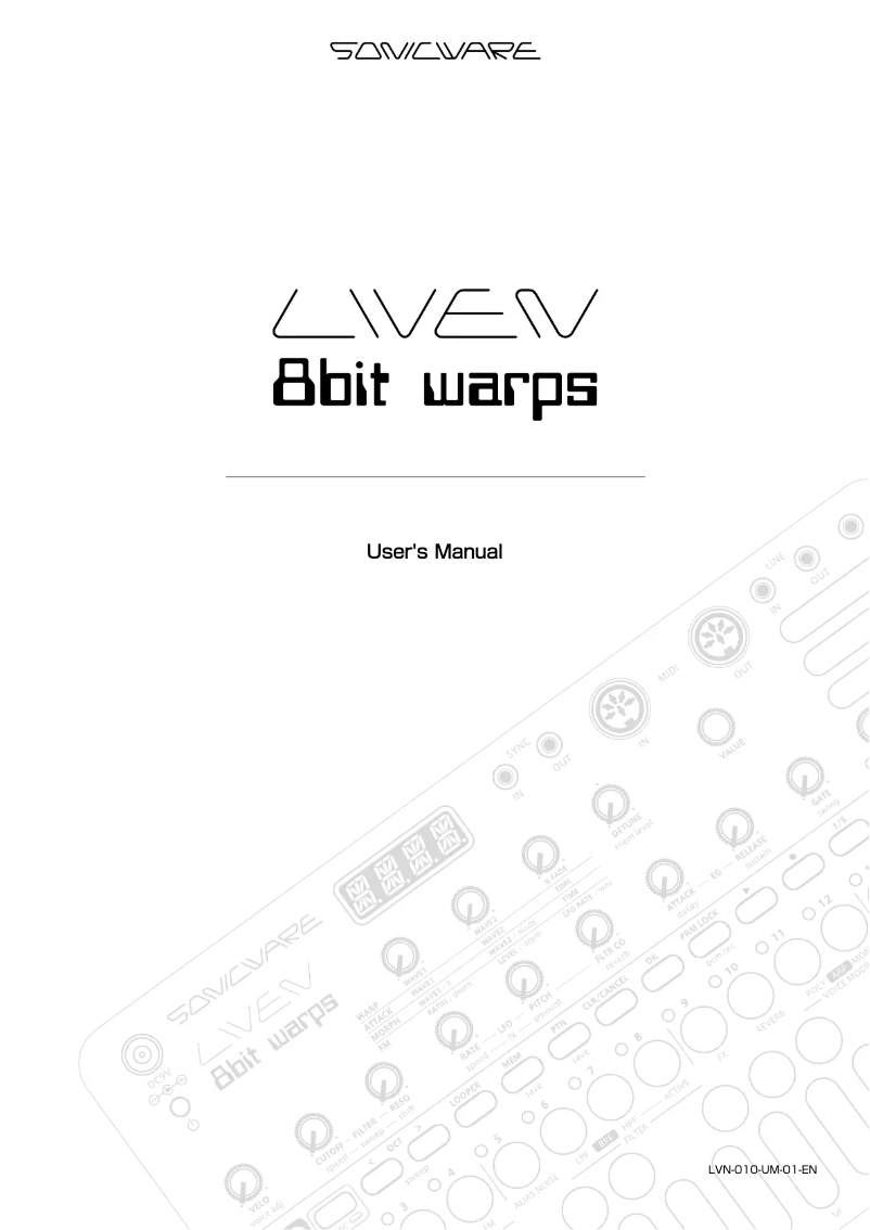 Page 1 de la notice Manuel utilisateur Sonicware Liven 8bit Warps