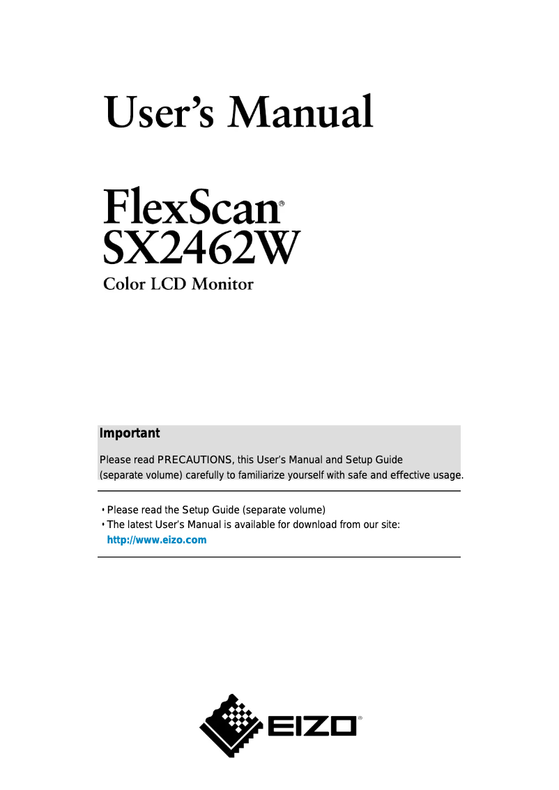 Image de la première page du manuel de l'appareil SX2462WFS-BK