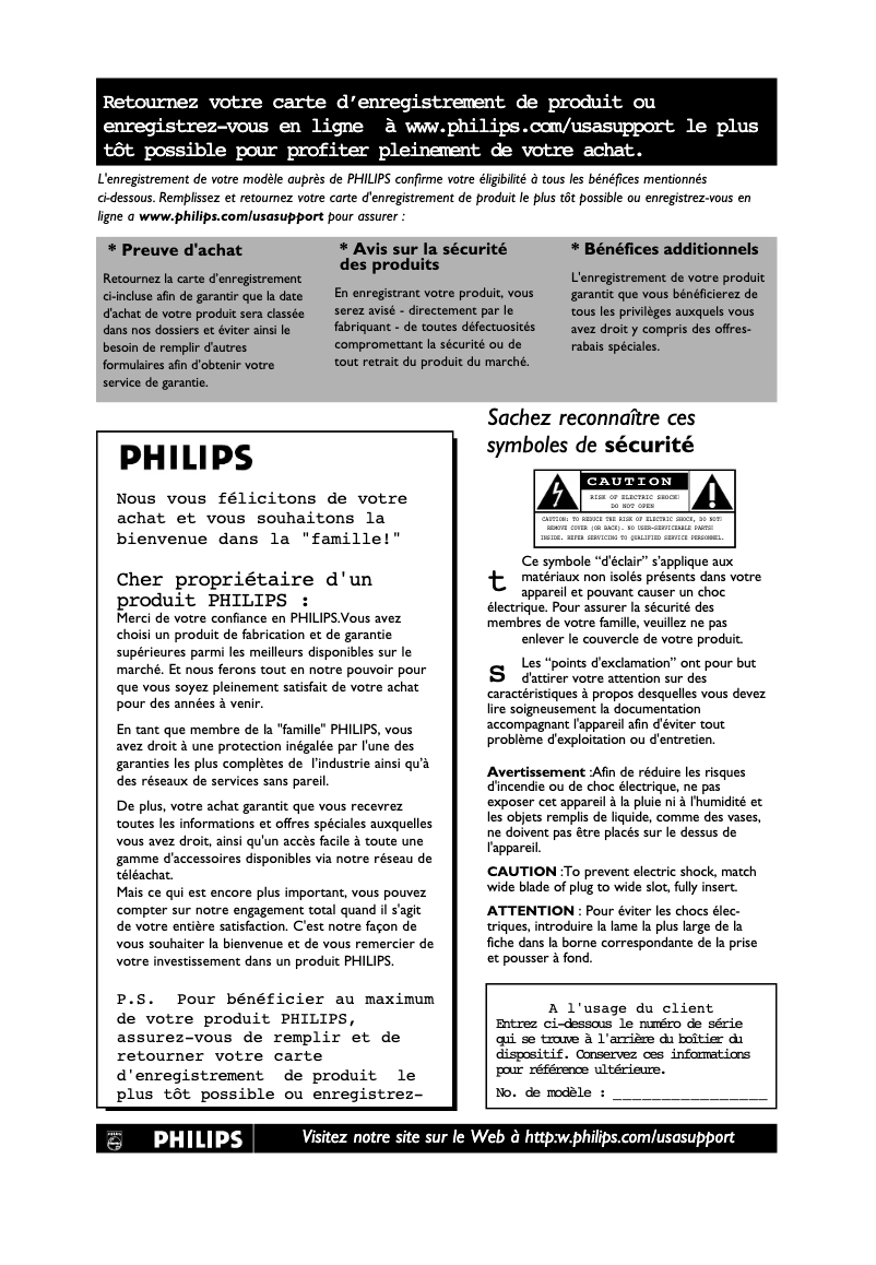 Página 1 del manual Manual de usuario Philips 50PF9731D