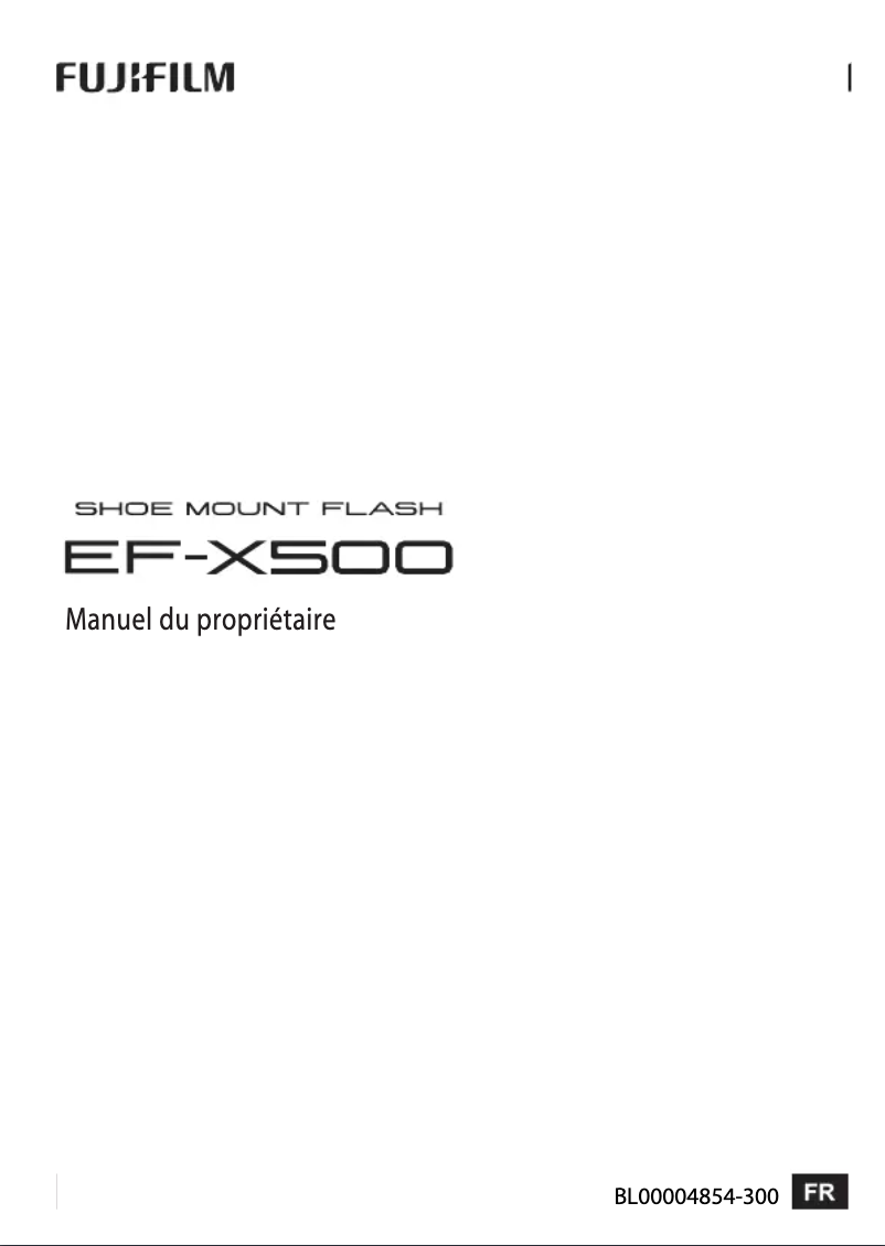 Image de la première page du manuel de l'appareil EF-X500