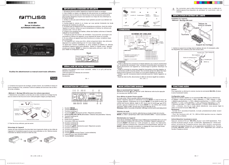 Page n°1 - Manuel utilisateur Muse M-090