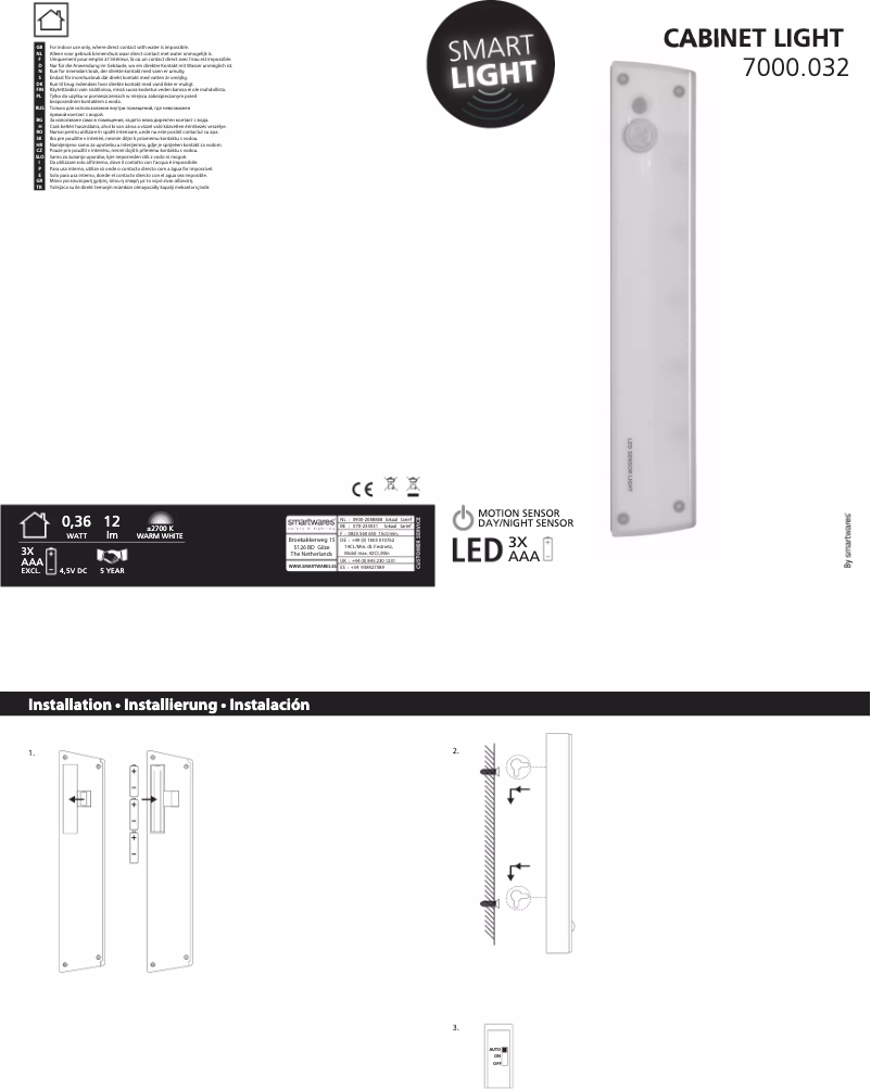Page 1 de la notice Manuel utilisateur Smartwares 7000.032