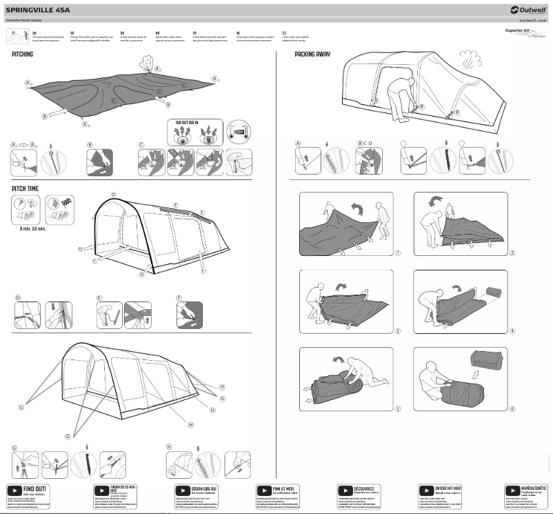 Page 1 de la notice Mode d'emploi Outwell Springville 4SA