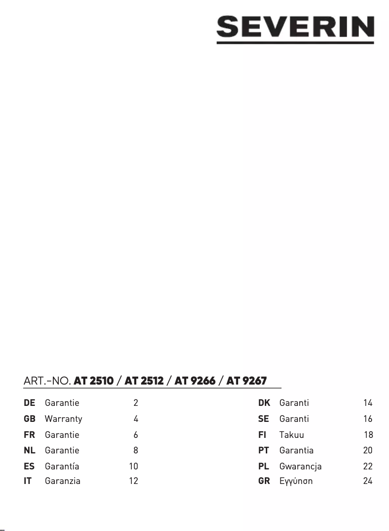 Image de la première page du manuel de l'appareil AT 9267