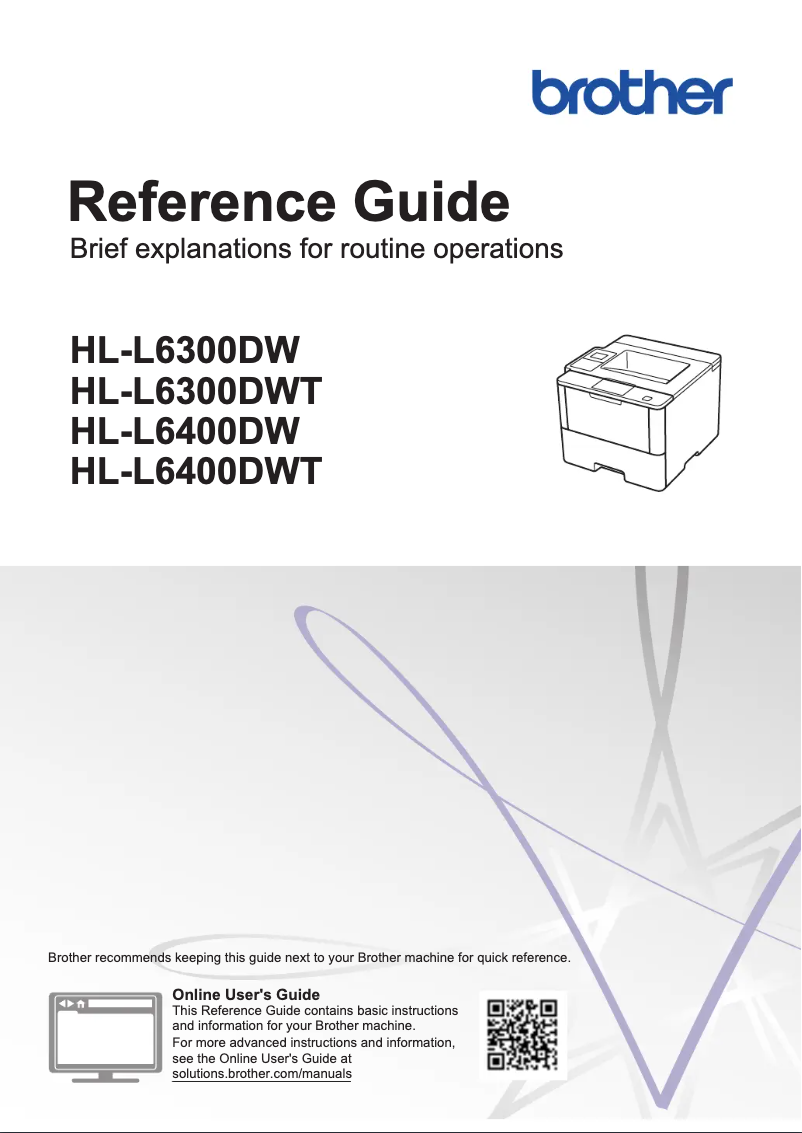Page n°1 - Manuel utilisateur Brother HL-L6400DWTSP