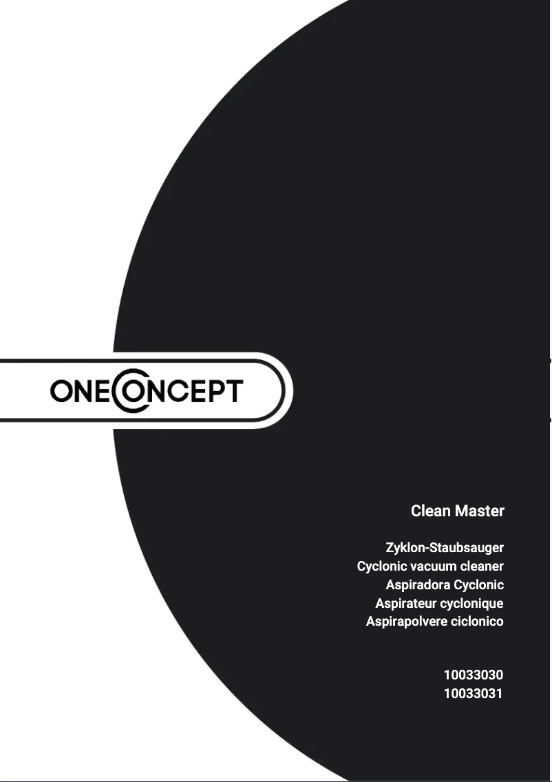 Página 1 del manual Manual de usuario OneConcept Clean Master