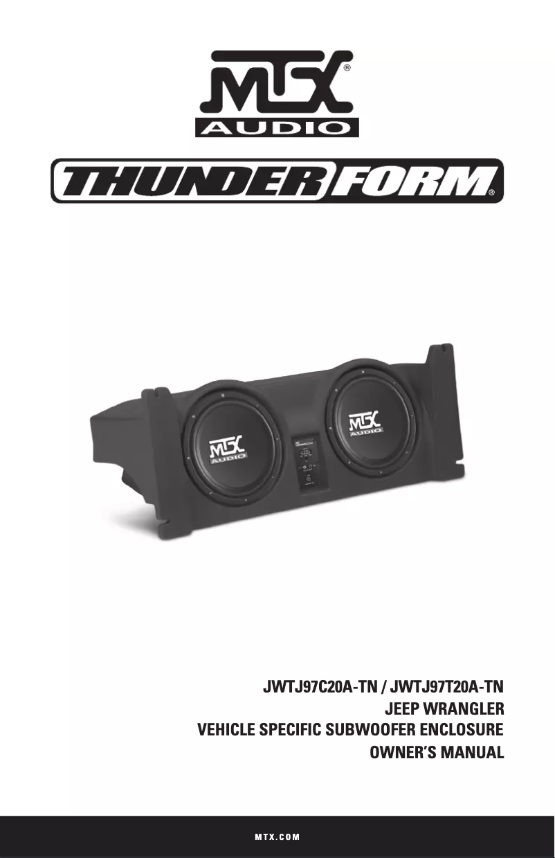 Image de la première page du manuel de l'appareil ThunderForms
