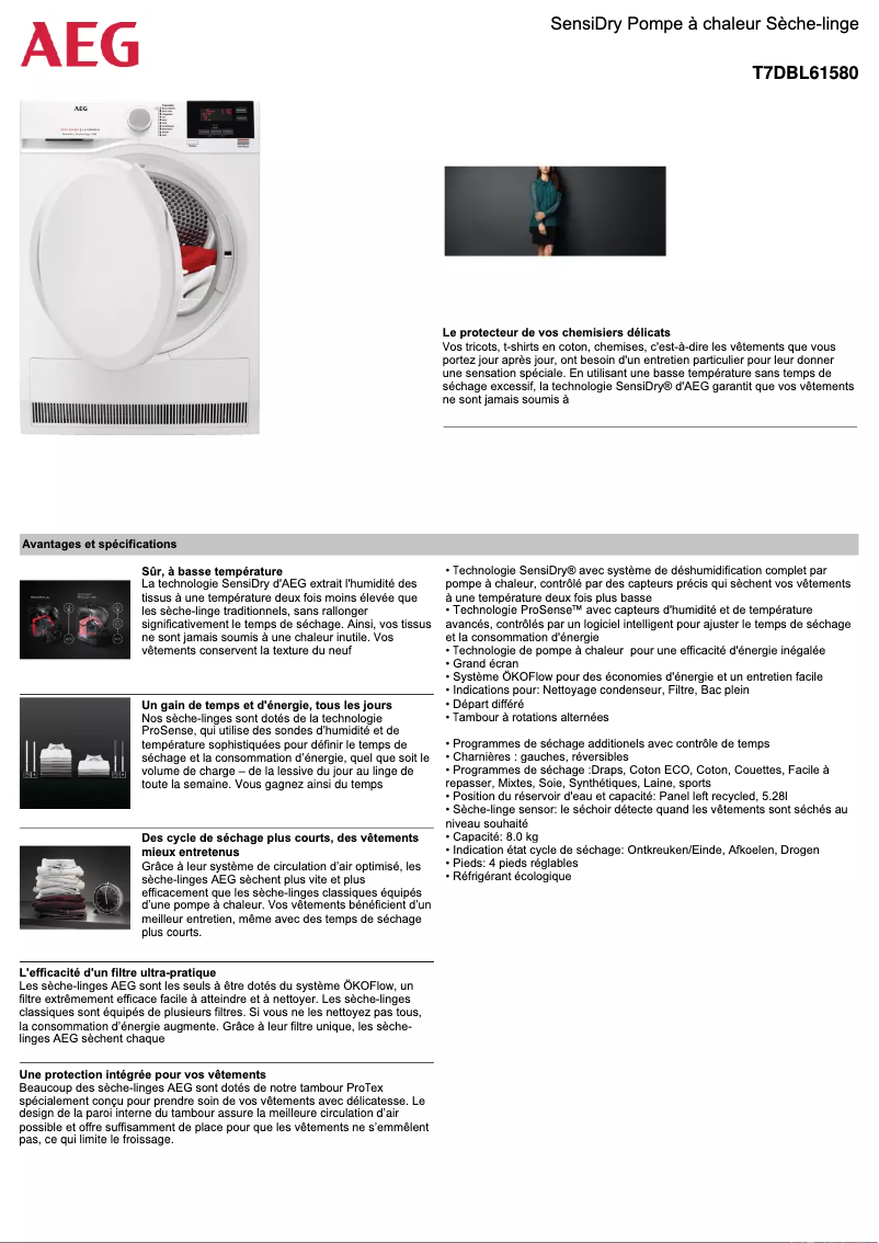 Image de la première page du manuel de l'appareil T7DBL61580