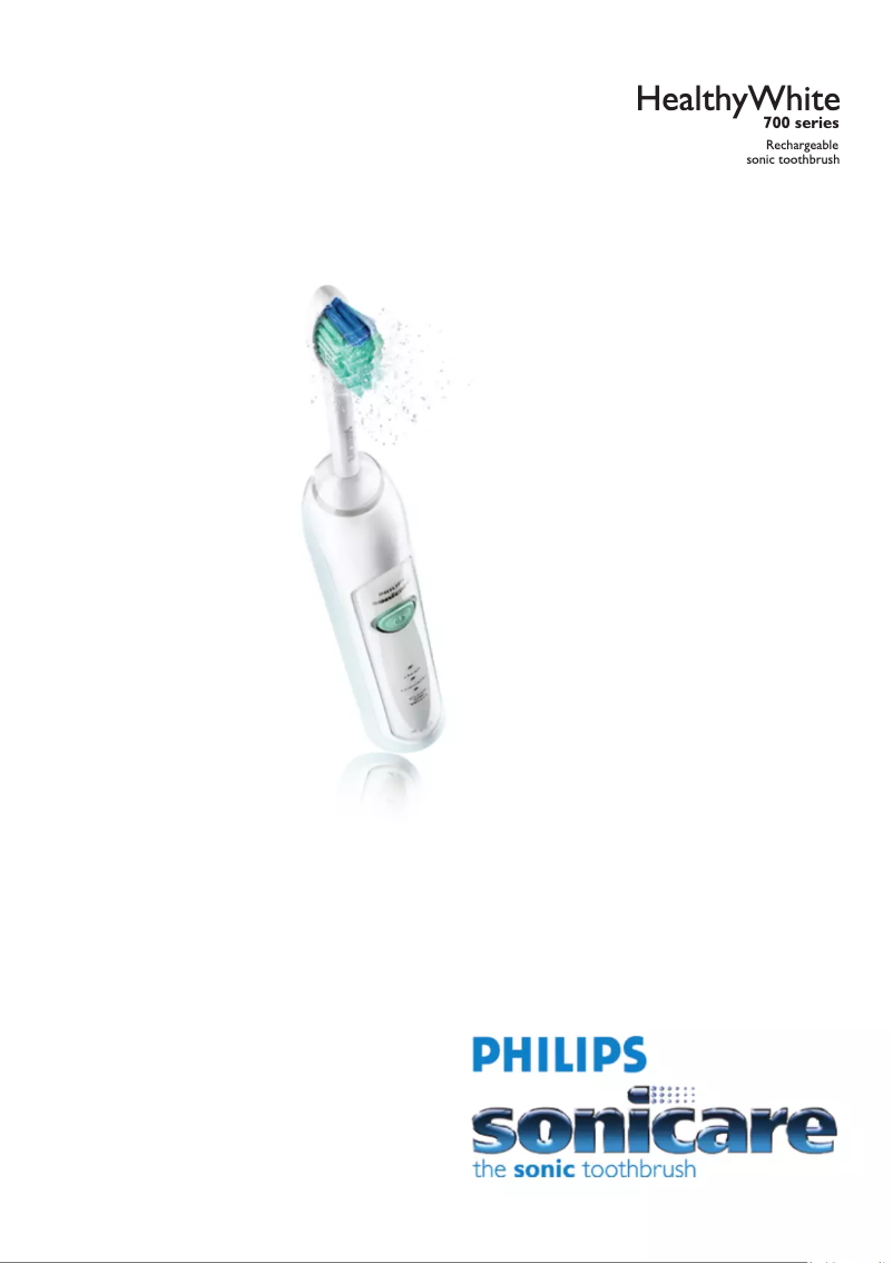 Page 1 de la notice Manuel utilisateur Philips Sonicare HealthyWhite HX6733