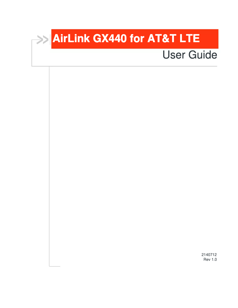 Página 1 del manual Manual de usuario Sierra Wireless AirLink GX440