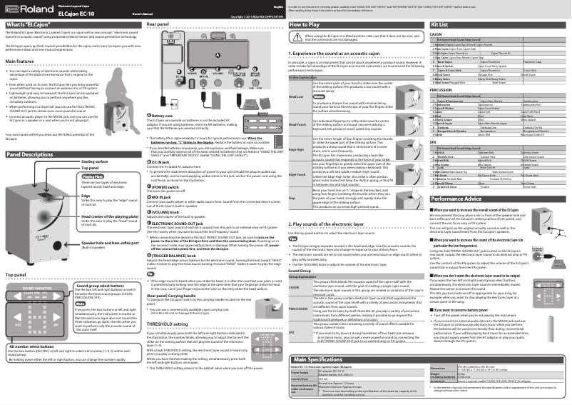 Image de la première page du manuel de l'appareil EC-10