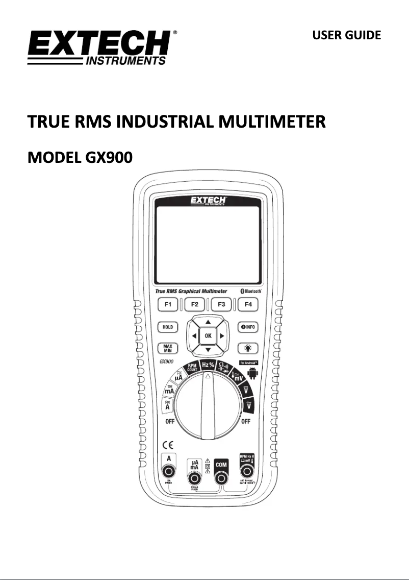 Imagen de la primera página del manual del dispositivo GX900