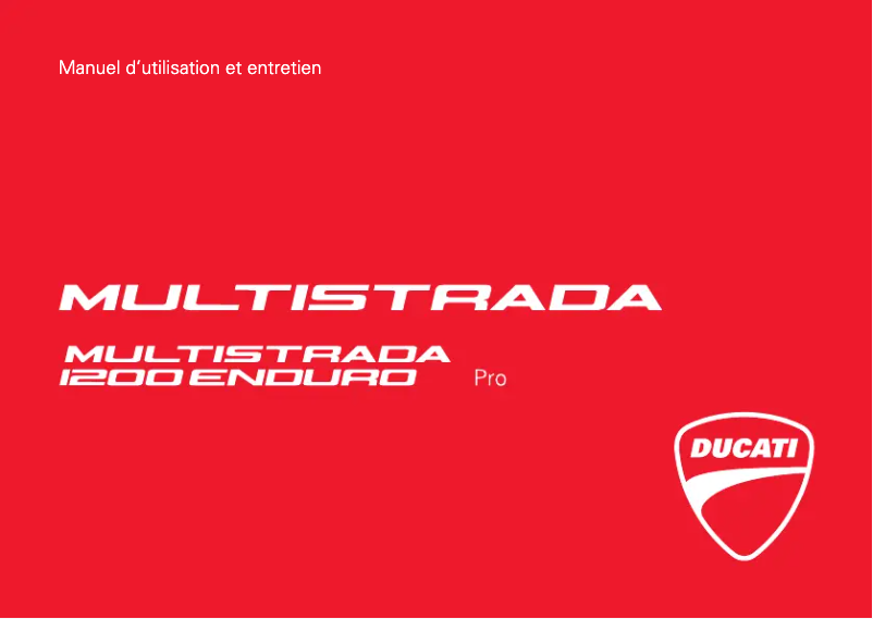 Page 1 de la notice Manuel utilisateur Ducati Multistrada 1200 Enduro Pro (2018)