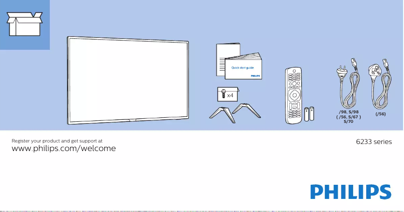 Página 1 del manual Guía de inicio rápido Philips 55PUT6233