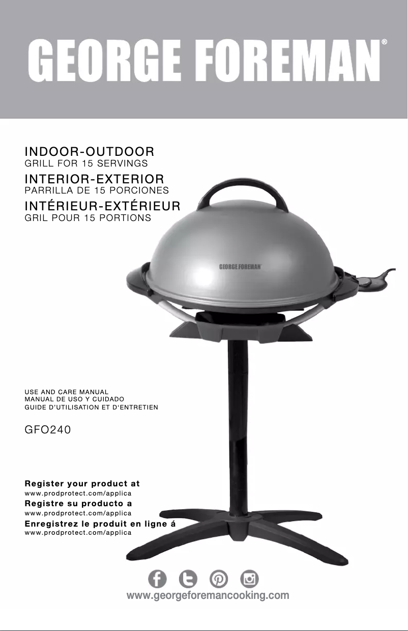 Page 1 de la notice Manuel utilisateur Applica GFO240S