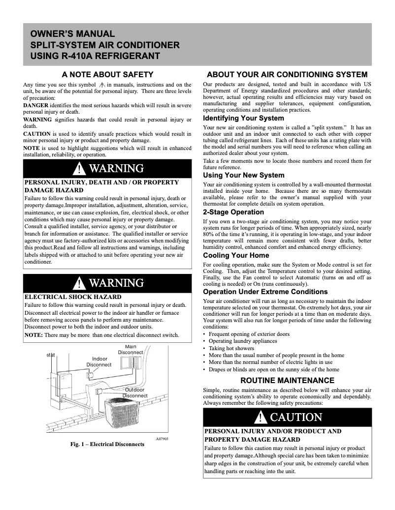 Page n°1 - Manuel utilisateur Carrier Performance 24SPA6