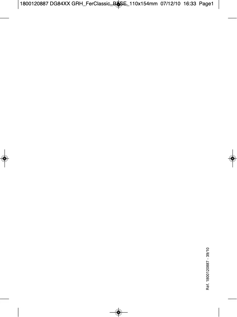 Page n°1 - Manuel utilisateur Rowenta Pro Precision DG8409