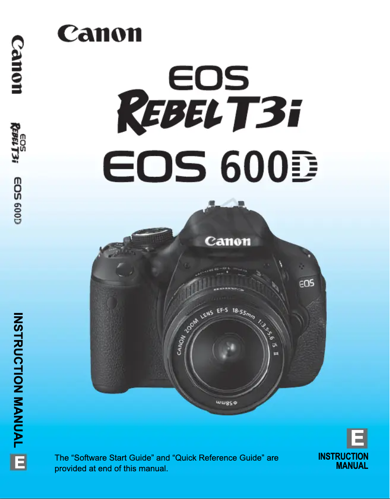 Page 1 de la notice Manuel utilisateur Canon EOS Rebel T3i