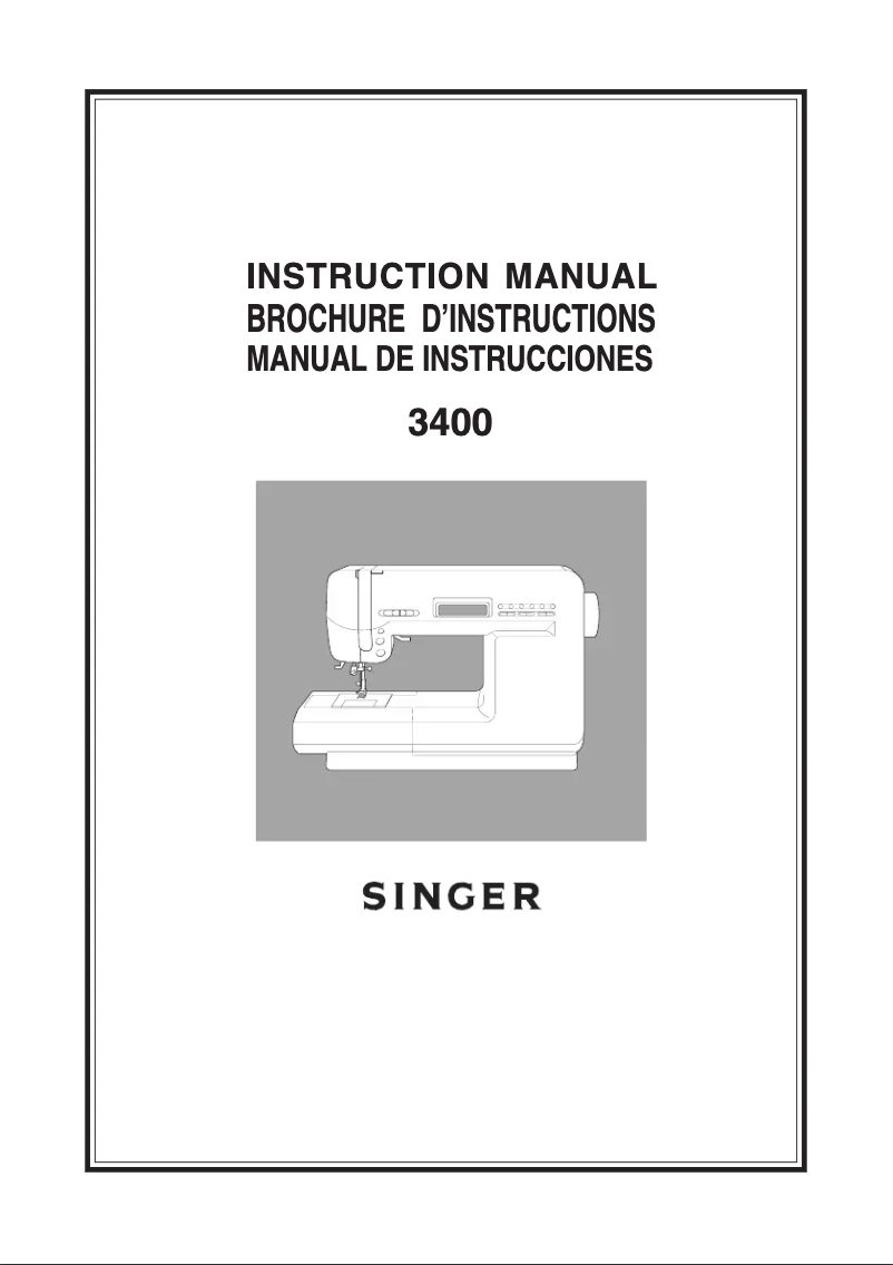 Page 1 de la notice Manuel utilisateur Singer 3400 XL