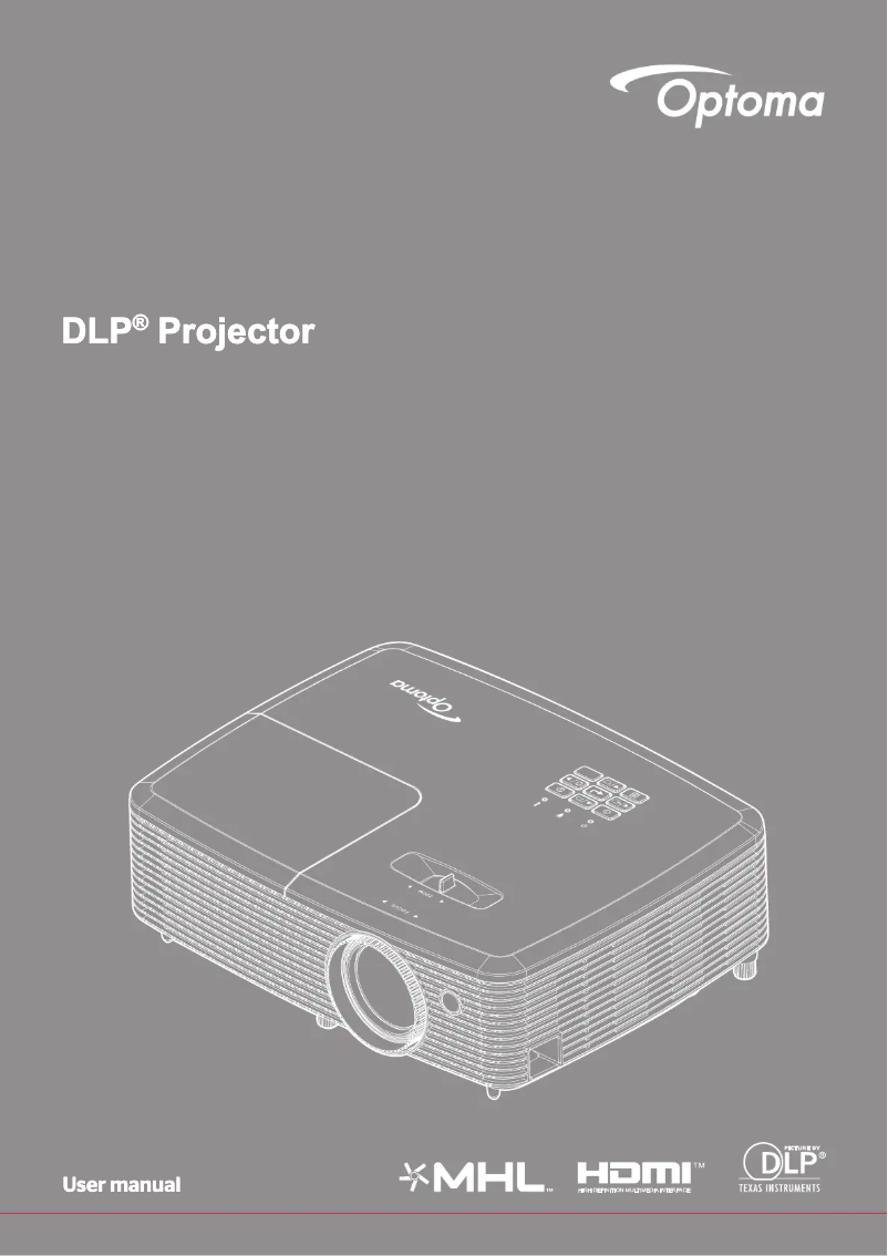 Page n°1 - Manuel utilisateur Optoma 95.72J02GC0E