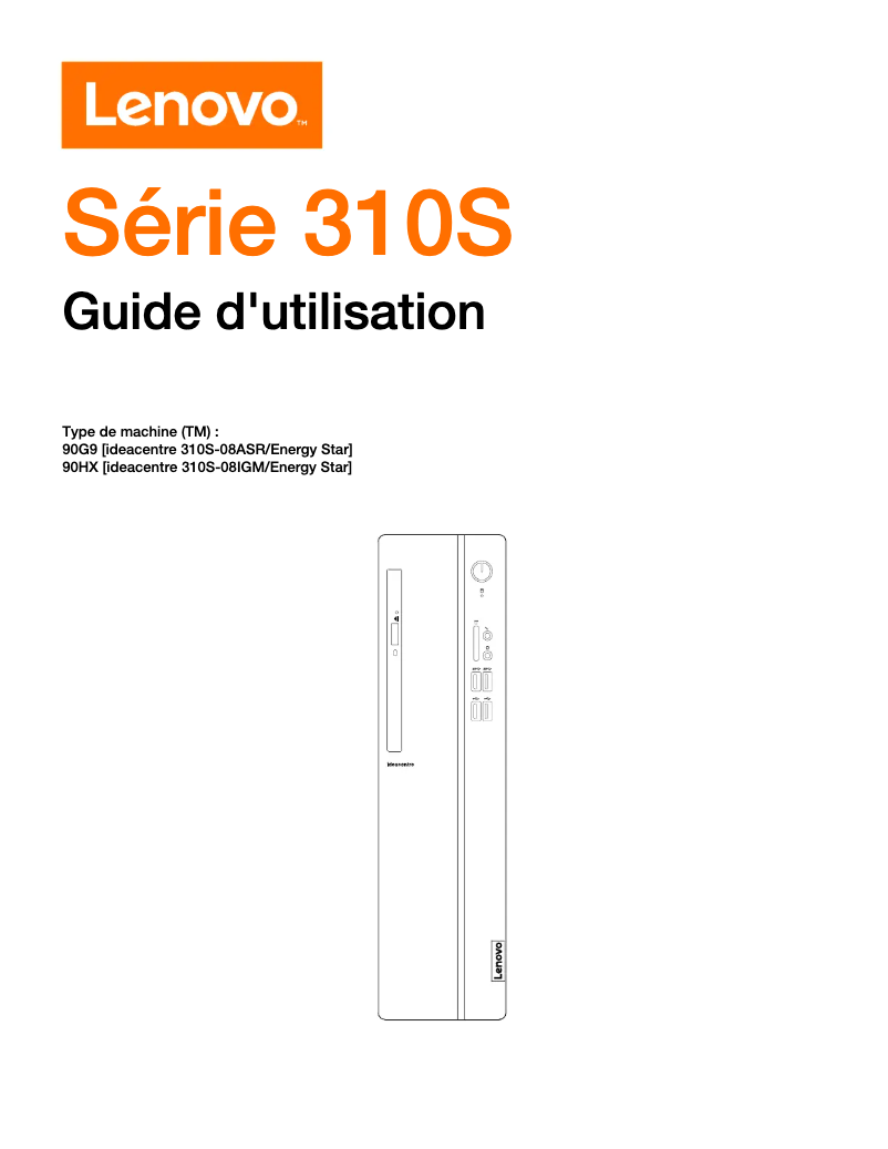 Page n°1 - Manuel utilisateur Lenovo Ideacentre 310S