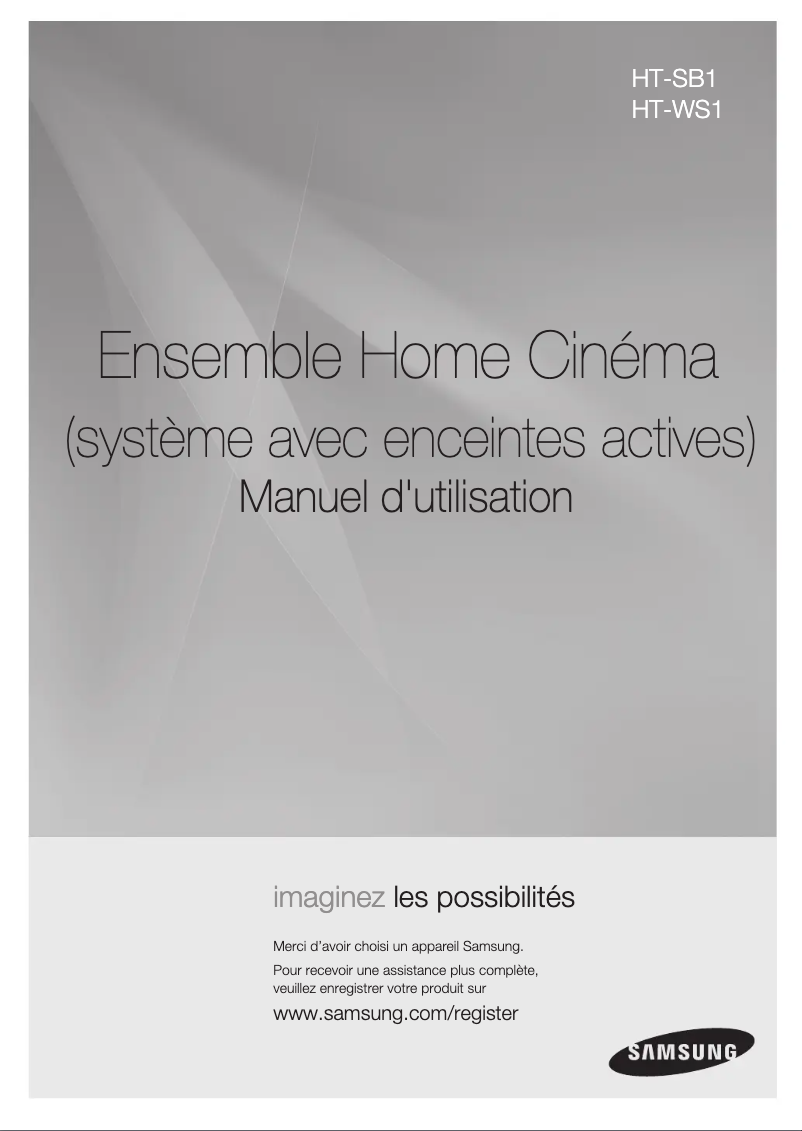 Page n°1 - Manuel utilisateur Samsung HT-WS1G